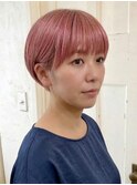 ピンク/ピンクベージュ/ブリーチ/ダブルカラー/ハイトーンカラー