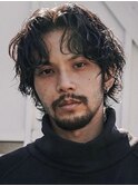波巻きスパイラルパーマツイストスパイラルマッシュウルフメンズ