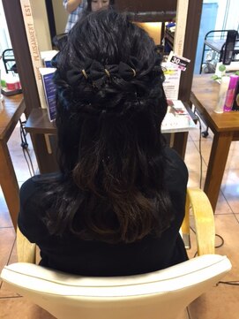 ヘアディレクション ビークス 上並榎店(HAIR DIRECTION BEECX) ロープ編み込みハーフアップ