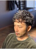 ソフトツーブロックくせ毛風パーマ
