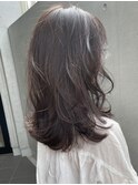20代30代40代透明感グレージュ×レイヤースタイル