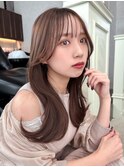 くびれヘア シースルーバング 20代30代40代