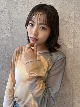アース 三軒茶屋店(HAIR&MAKE EARTH) 三軒茶屋_レディース_ミディアム_ブラウン_ボブ_ナチュラル_小顔