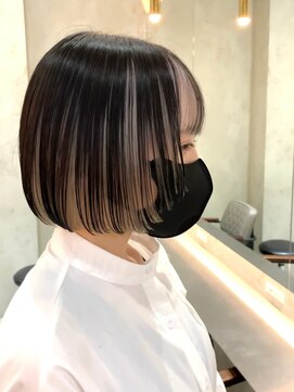 ロンドヴァリー 渋谷店(Lond vallee) インナーカラーホワイトボブ！