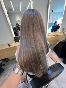 ジーナ 船橋(Zina) 髪質改善＊ロングレイヤーグレーベージュ＊美髪【Zina船橋】