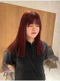 【小川】ピンクブラウン/きりっぱなし/エアリーロング