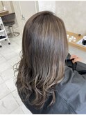 （千田）白髪ぼかしグレージュハイライトカラー