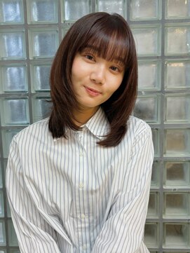 ガーデン 銀座(GARDEN) レイヤー ミディアム 艶カラー ミディアムレイヤー 髪質改善