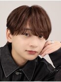 シースルーニュアンスラウンドマッシュアッシュブラウン