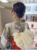 浴衣ヘアシニヨンアップアレンジ