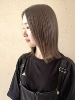キャパジャストヘアー(CAPA just hair)&nbsp;切りっぱなしボブ外はねボブくすみベージュ