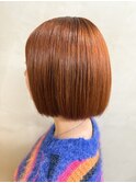 オレンジカラーボブヘア!