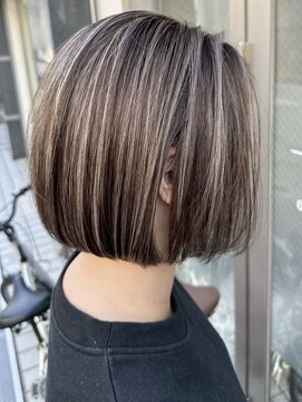 アンベル(ANBEL) レイヤーカット髪質改善ダブルカラーブリーチ西宮ハイライト