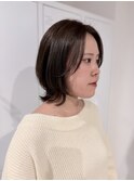 レイヤーボブ×暗めアッシュ