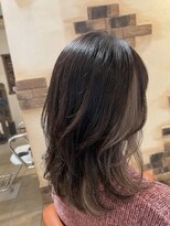 ヘアメイク フレンシア(hair make flencia) 透明感グレージュの韓国風ロングレイヤー【225スタイル】