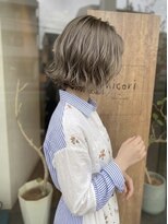 ニコリヘアワークス(nicori hair works) ボブ×ウェーブ×シアーベージュ2