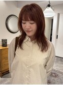 オレンジブラウン×髪質改善カラーミディアム