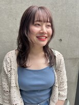ハル ヘアスタジオ(haRu hair studio) ミディアムレイヤーカット×ラベンダーカラー