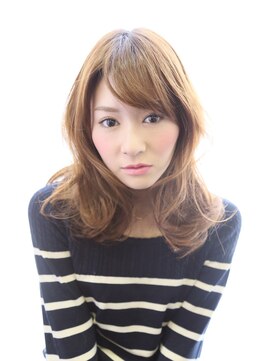 ロエナ(ROENA) 20代30代40代50代ひし形くびれデジタルパーマ黒髪薄めバング小顔