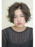 外ハネルーズウェーブショートボブ