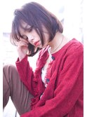 ニュアンスボブ×ショコラピンク