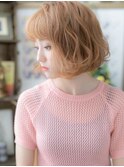 ヘルシーブロンド韓国風ゆるふわAラインボブa上尾10代20代30代!