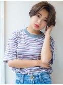 浦和ショートヘアショートカット韓国白髪ぼかし白髪染めボブ