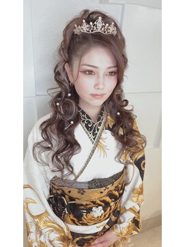 ミルクティー(Milk TEA) 成人式プリンセスハーフアップ☆