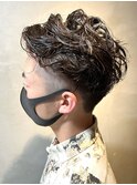 メンズオールバックパーマ