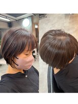 ティダスマイル(tida smile) 脱白髪染め☆白髪ぼかしハイライト横顔美人ショート