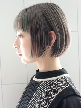 アルバム 渋谷パルコ(ALBUM) インナーグリーン_グレージュカラーボブウルフ_ba341011