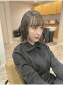 くびれ巻き、透明感カラー