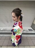袴編みおろしアレンジ 着付け