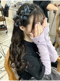 エクステ編み込みヘアセット