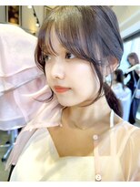 ラボヌールヘアーレーヴ 池袋店(La Bonheur hair reve)&nbsp;サイドバングおくれ毛小顔カットくびれヘアナチュラルカール