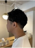 【soy-kufu】MEN'S HAIRアッシュブラックカルマパーマ
