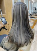 グレーベースハイライト/ロングヘア