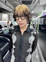 メンズルーツブリーチケアパーマボブレイヤー