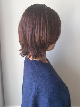 モニカ ヘアー(monica Hair) ウルフカット ボブウルフ 30代40代 ブラウンレッド 艶髪