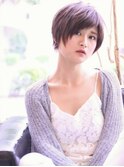 ■ラベージュ小顔抜け感マッシュショートM.SLASH自由が丘24-4