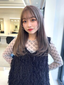 パーヴミックスリコ (Parve Mix RICO) ワンカールレイヤー × グレージュ