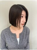 切りっぱなしボブ×酸性縮毛