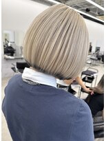 エゴル ナゴヤサカエ(ENGOL NAGOYA SAKAE)&nbsp;Ren/ハイトーンボブ/エンドカラー/ベージュ/ホワイトベージュ