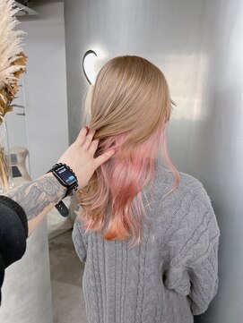 サイ アオヤマ(sai AOYAMA) インナーカラー/イヤリングカラー/韓国風ヘア/グレージュ