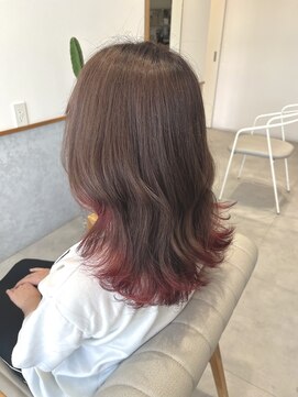 レンジヘアー(lange hair) ウルフ裾カラー【鈴鹿/ブリーチ/ウルフカット/デザインカラー】