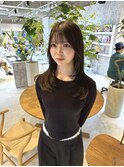 オリーブグレー　レイヤーカット