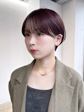 アルバム 渋谷パルコ(ALBUM) 透明感カラーピンクヘアー秋色くすみベージュ_F0428