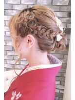 ネオリーブルカ 御茶ノ水店(Neolive Luca)&nbsp;御茶ノ水　卒業式 編み込みリボン ヘアセット