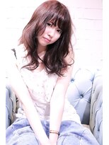 ホラン(HoLan)&nbsp;【HoLan】ヌケ感ルーズカールｘピンクベージュｘセミロング