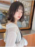 暗髪ふんわり外ハネボブ